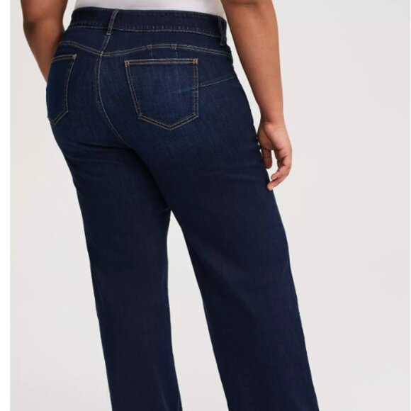 💙 Torrid Bombshell Wide-Leg High-Rise Jean – Dark Wash | 12R | NWT - Picture 2 of 10